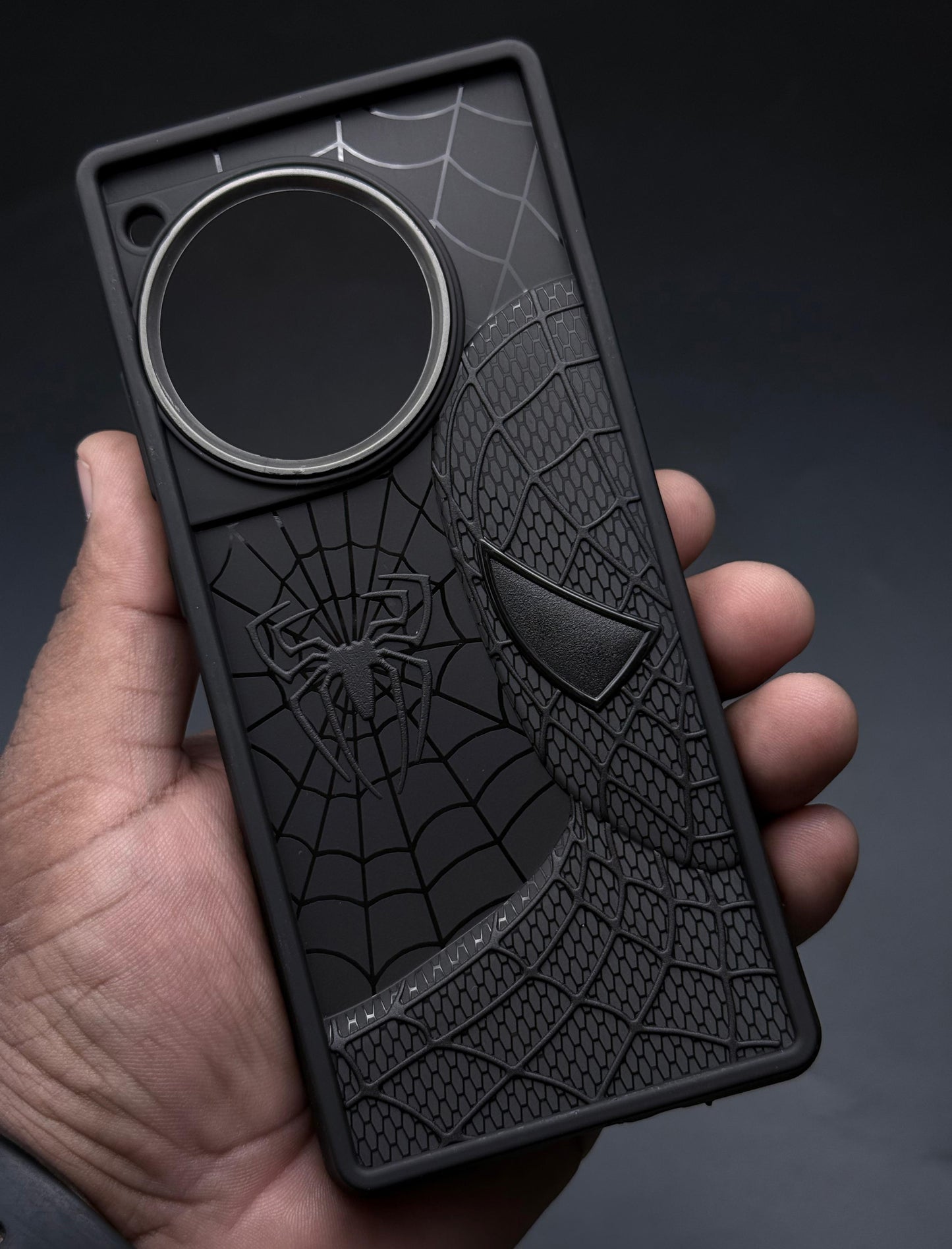Sp Superhero Web Case with Metallic Camera Ring for Oneplus 12R