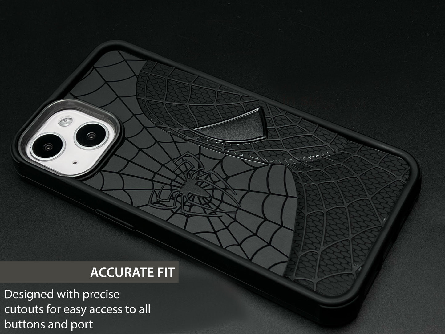 Sp Superhero Web Case with Metallic Camera Ring for iPhone 15