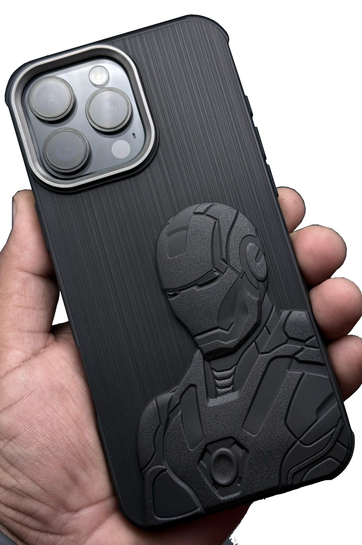 IR Superhero Armor Case with Metallic Camera Ring for iPhone 16 Pro Max