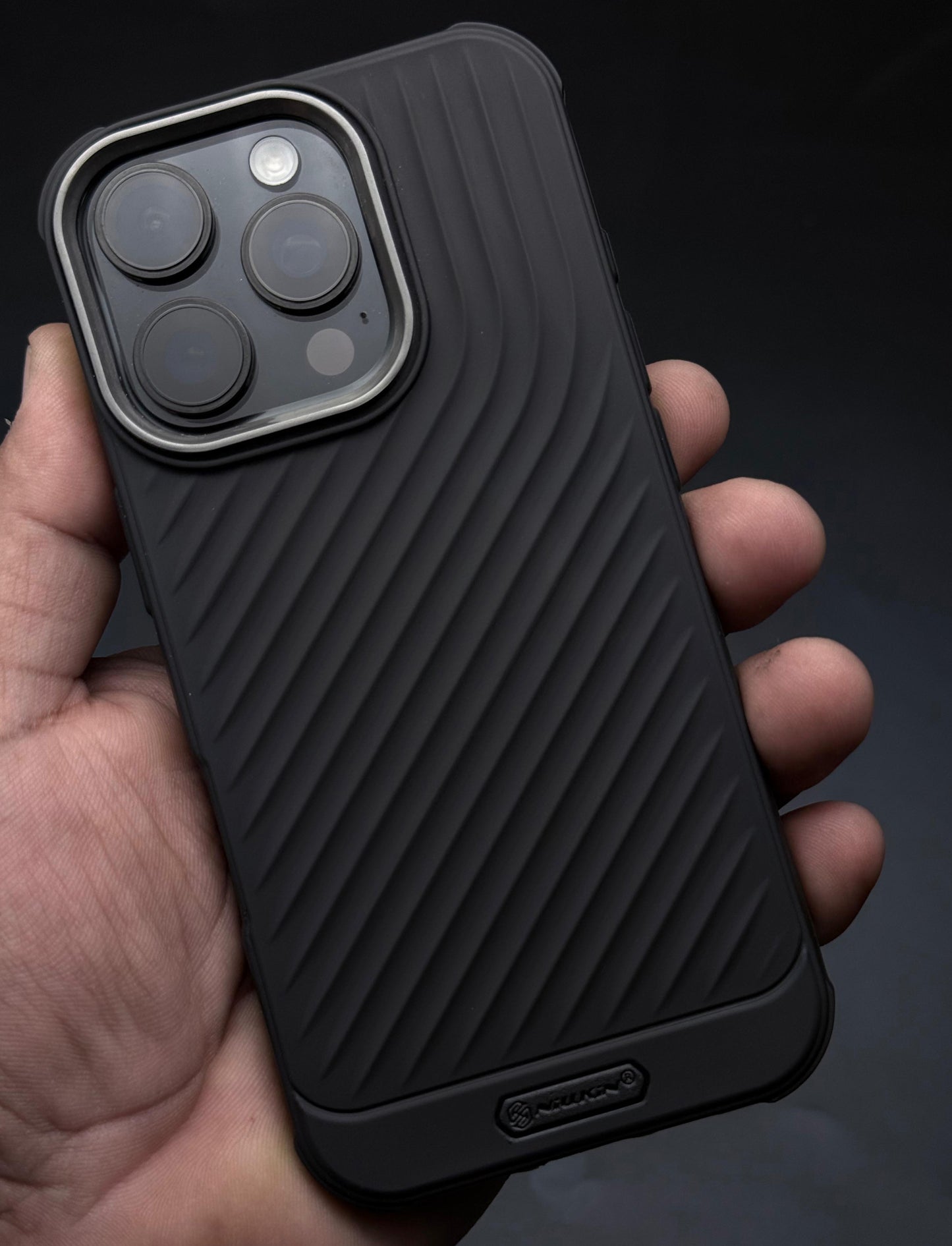Ripple Wave Case with Metallic Camera Ring for iPhone 16 Pro