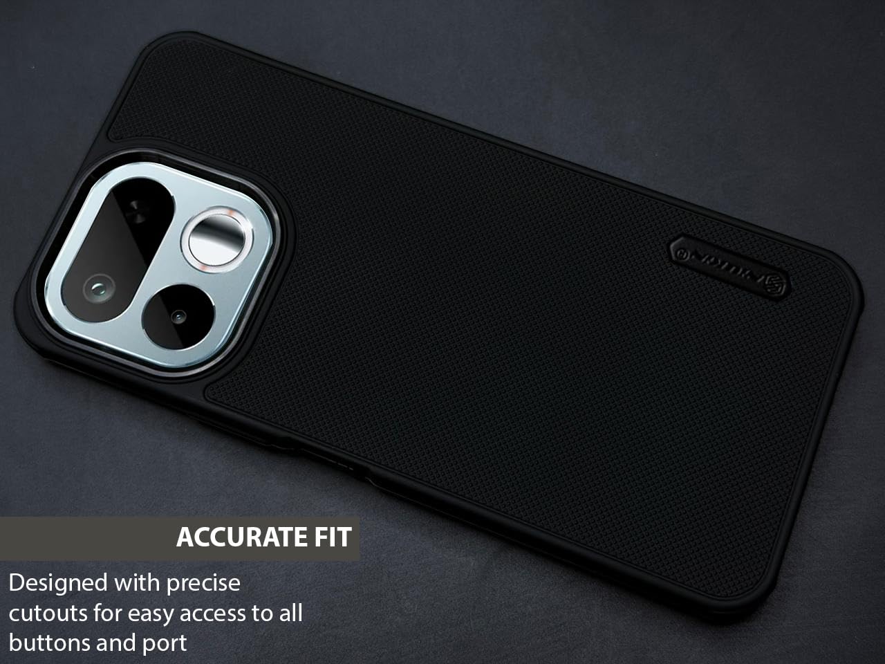 NIUKIN Super Frosted Dotted Case with Camera Ring for Realme 16T