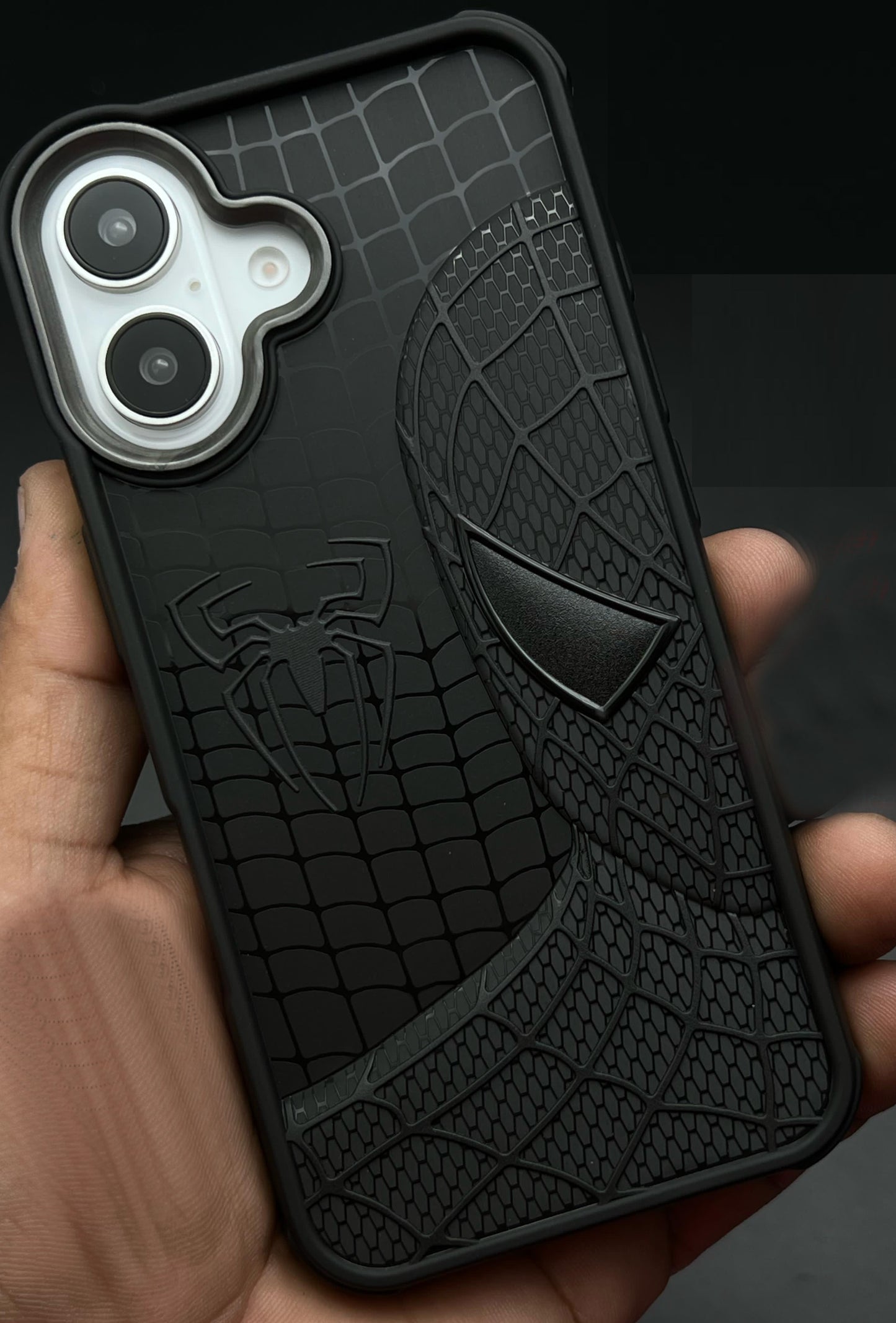 Sp Superhero Web Case with Metallic Camera Ring for iPhone 16