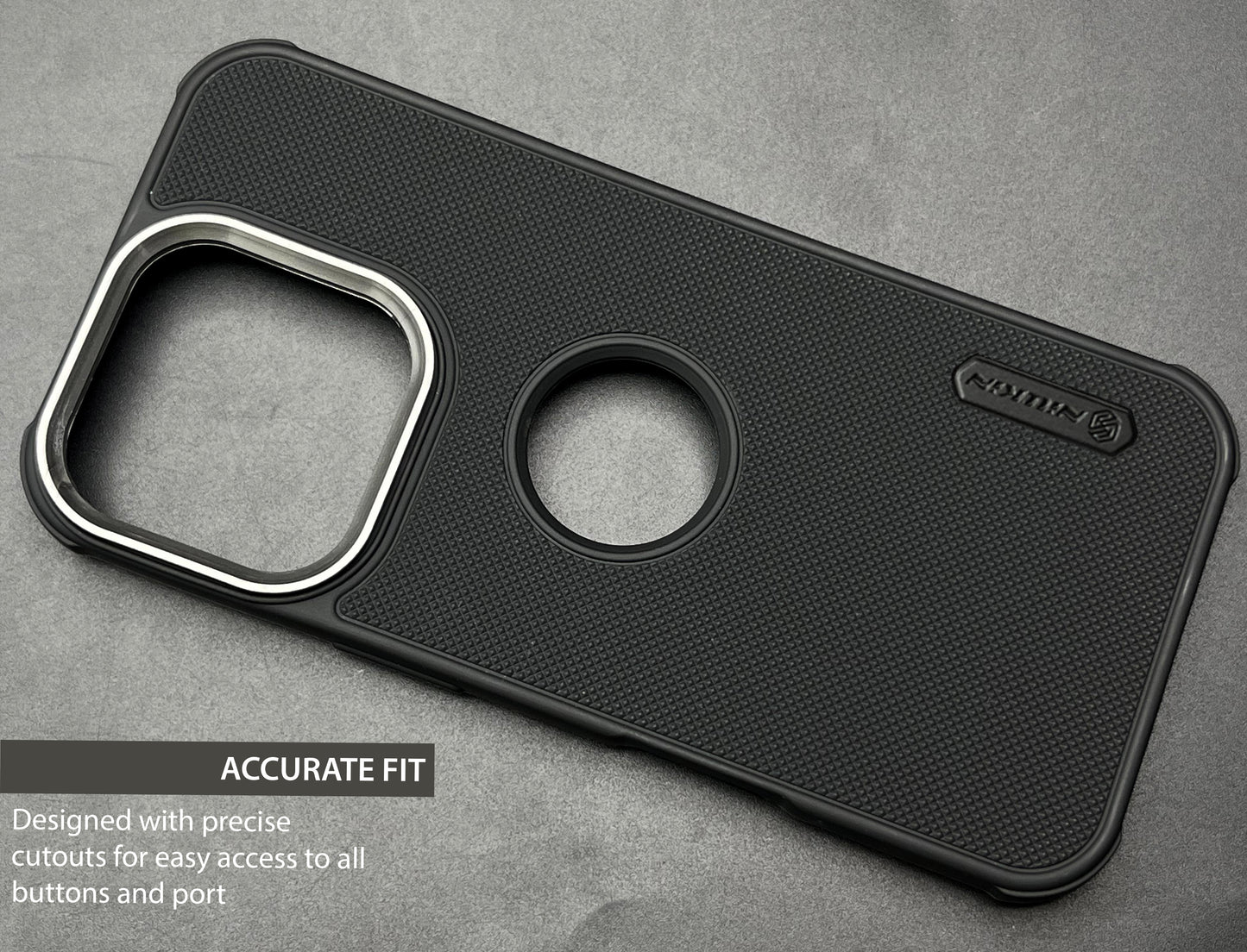 NIUKIN Super Frosted Dotted Case with Camera Ring for iPhone 16 Pro