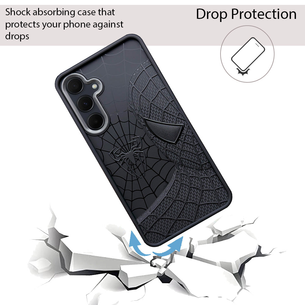 Sp Superhero Web Case with Metallic Camera Ring for Samsung A35(5G)