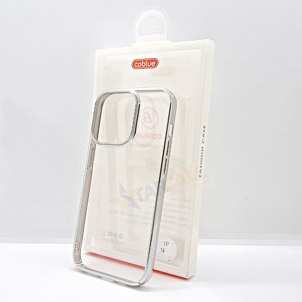 Coblue Soft Transparent Case with Chrome Border for iPhone 13 Pro