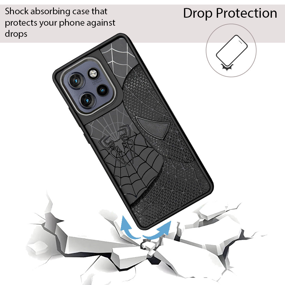 Sp Superhero Web Case with Metallic Camera Ring for Motorola Edge 50 Neo