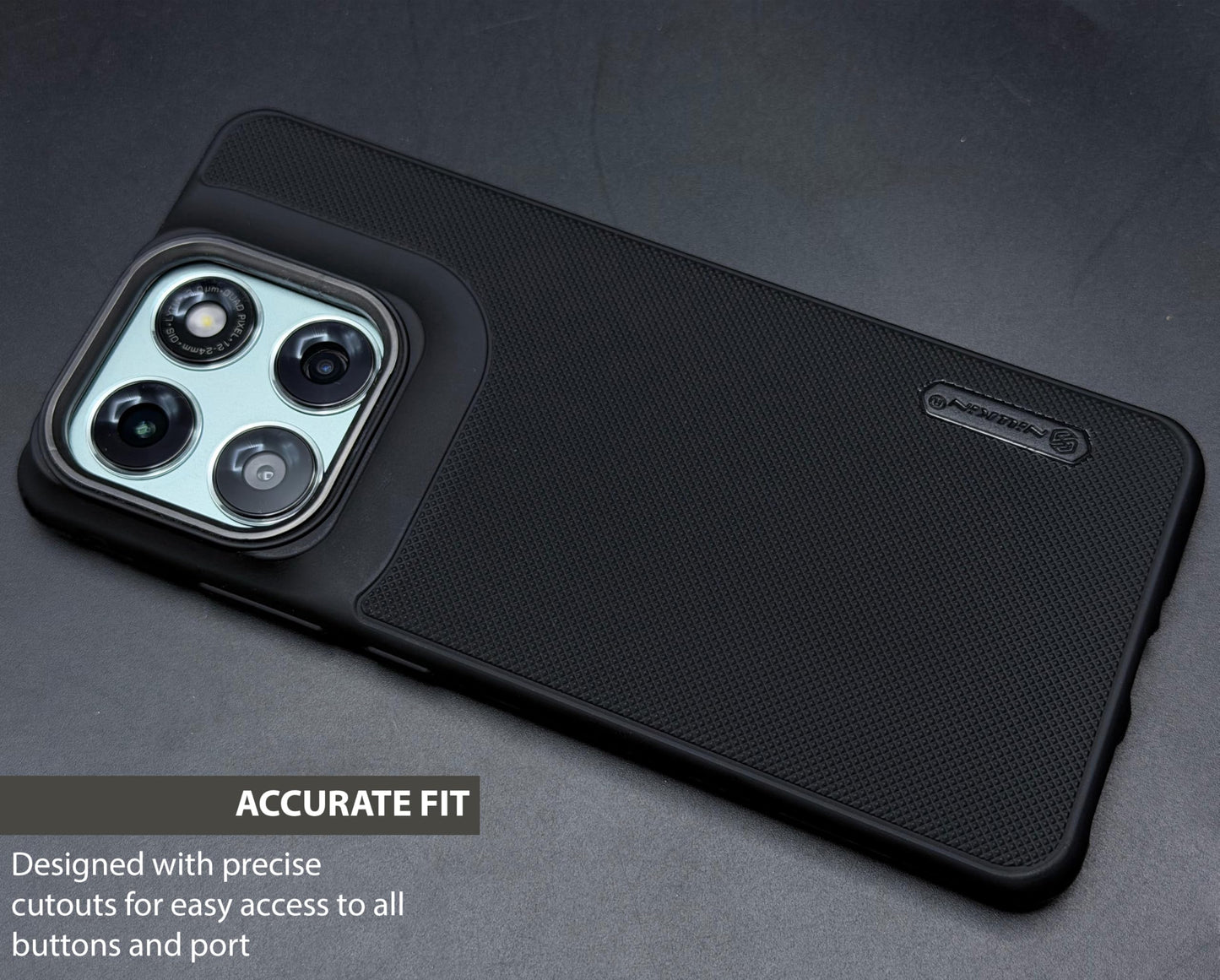 NIUKIN Super Frosted Dotted Case with Camera Ring for Moto Edge 70 Fusion