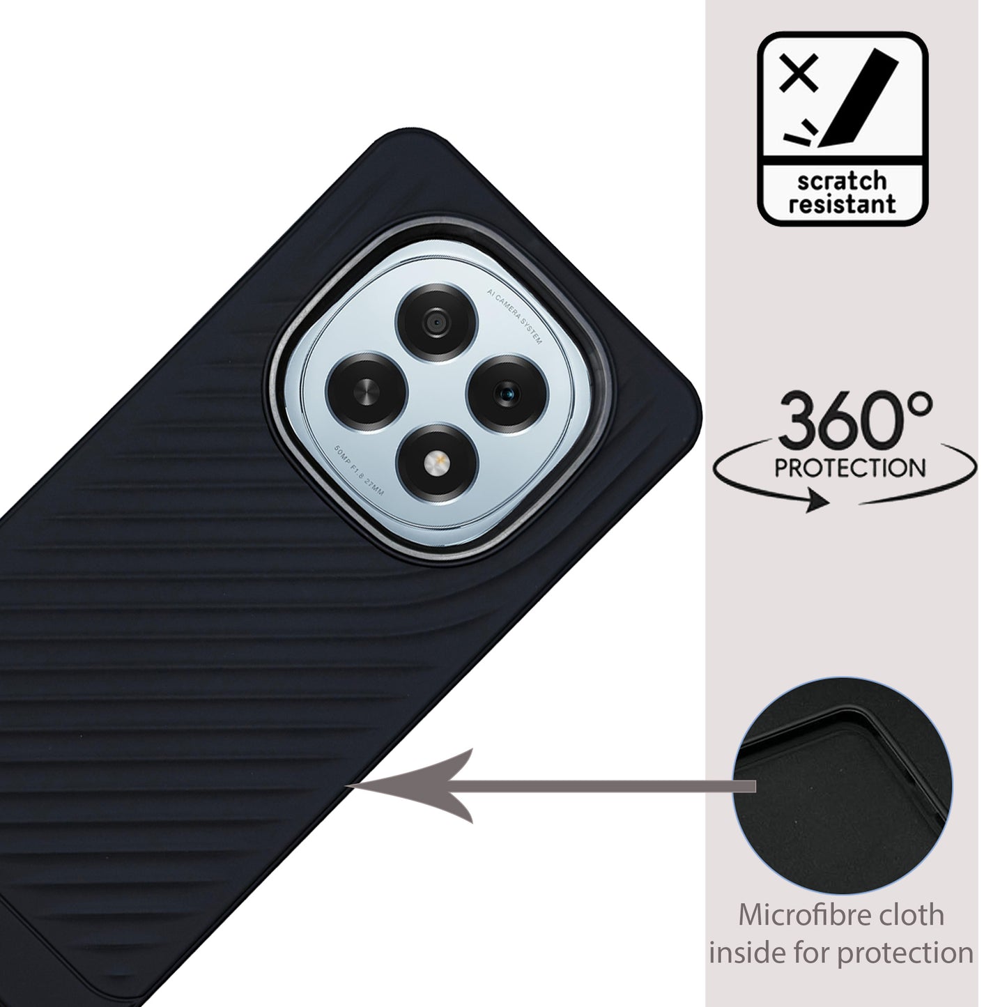 Ripple Wave Case with Metallic Camera Ring for Oppo F29(5G)