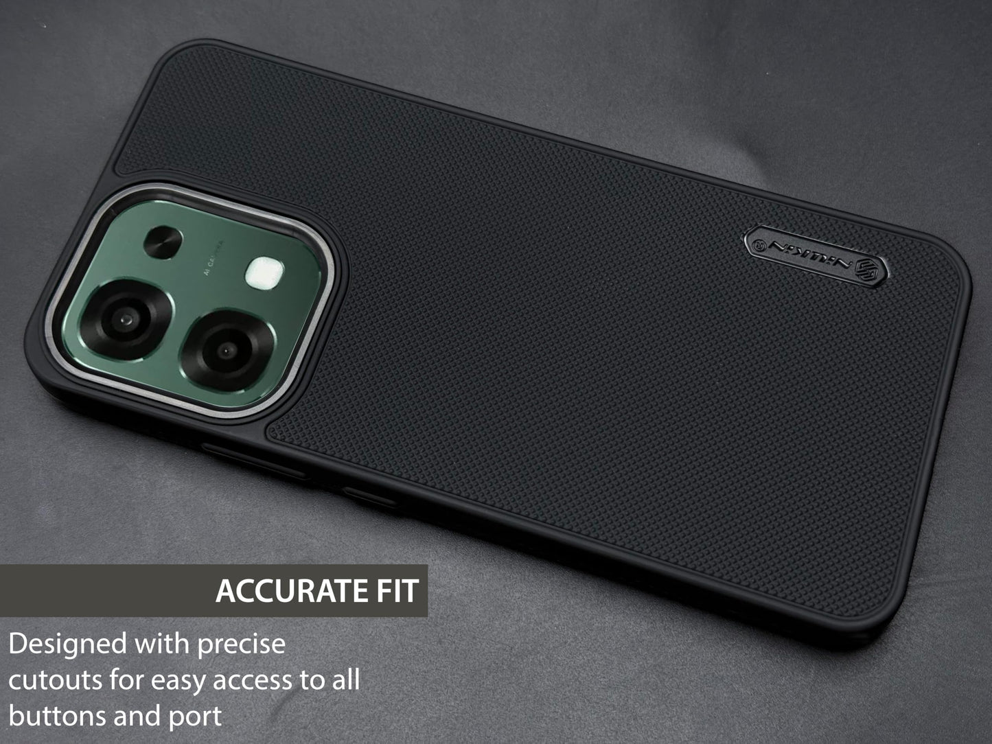 NIUKIN Super Frosted Dotted Case with Camera Ring for Oppo F33
