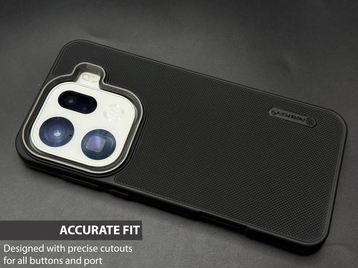 NIUKIN Super Frosted Dotted Case with Camera Ring for Oppo Find X9 Pro
