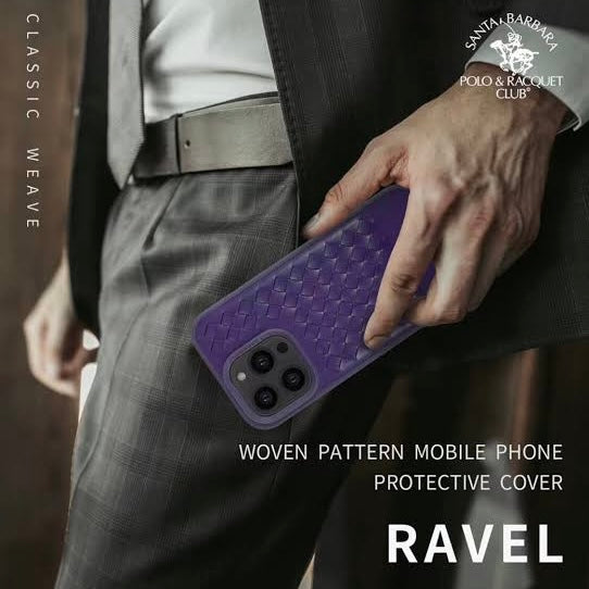 Santa Barbara Polo & Racquet Club Ravel Series Woven Leather Case for iPhone 14 Plus