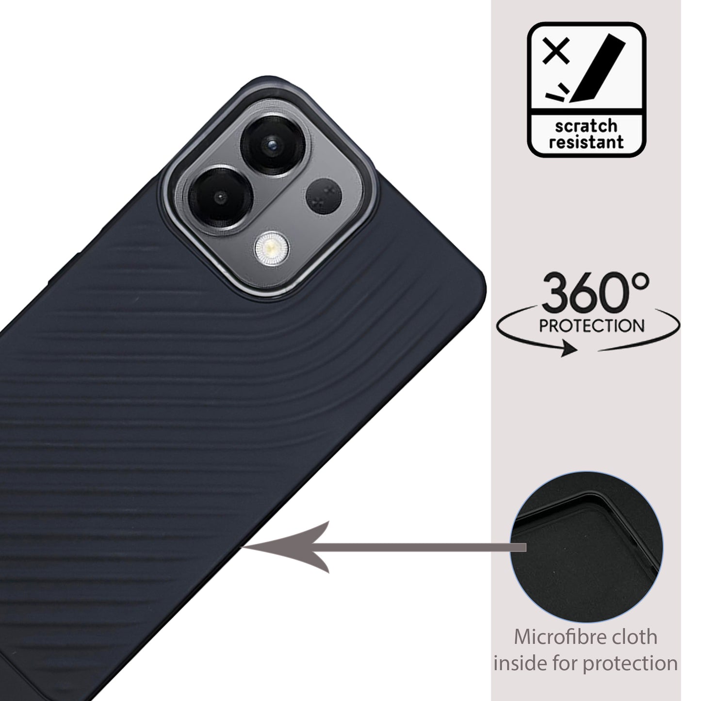 Ripple Wave Case with Metallic Camera ring for Oppo K13(5G)