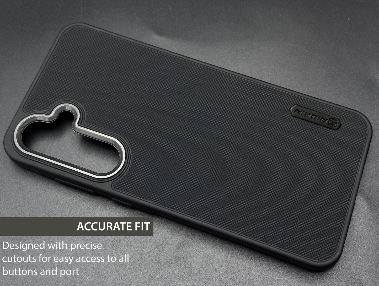 NIUKIN Super Frosted Dotted Case with Camera Ring for Samsung M16