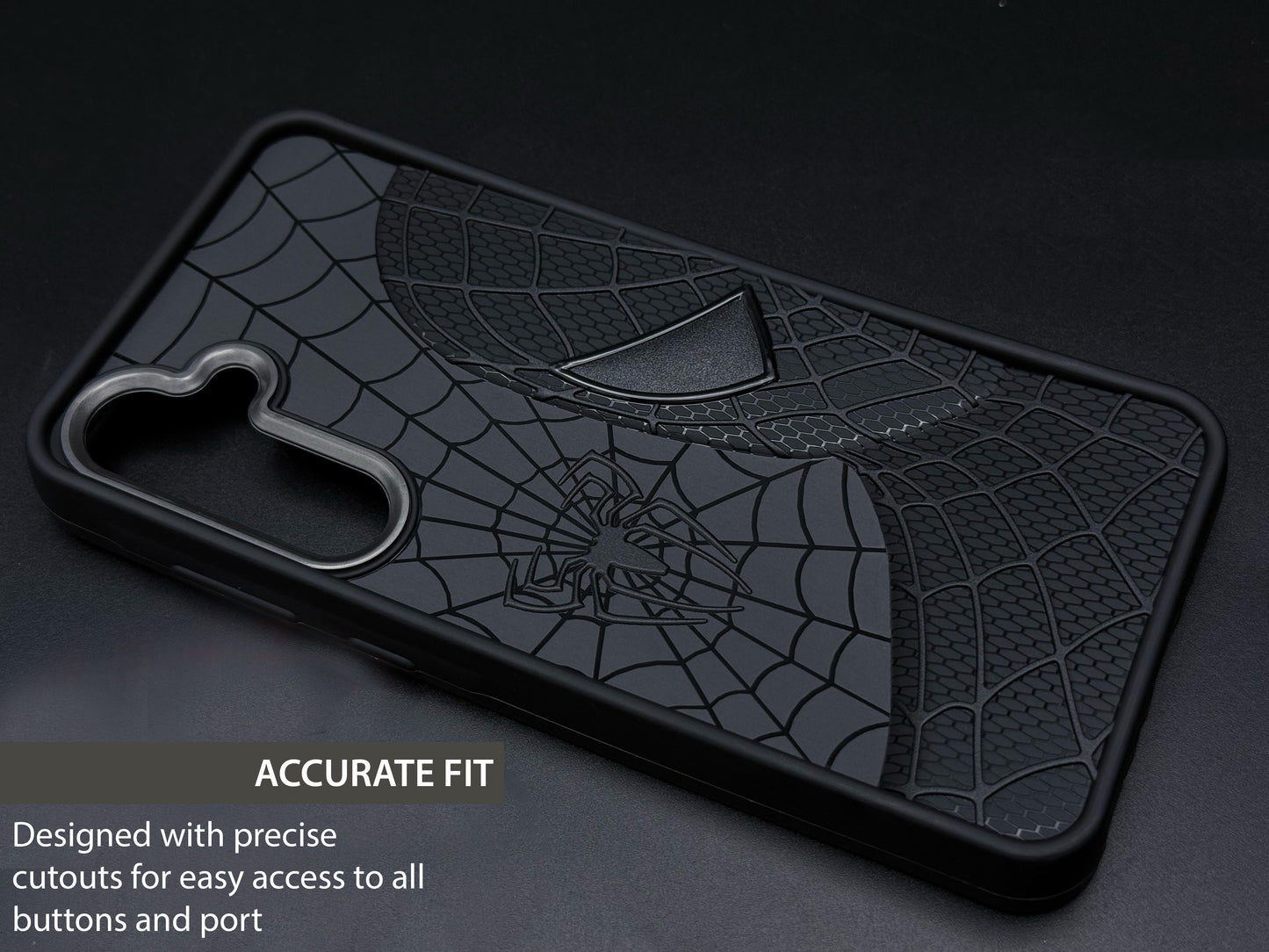 Sp Superhero Web Case with Metallic Camera Ring for Samsung M35(5G)