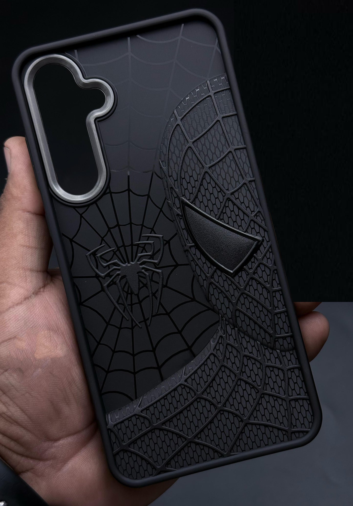 Sp Superhero Web Case with Metallic Camera Ring for Samsung M35(5G)