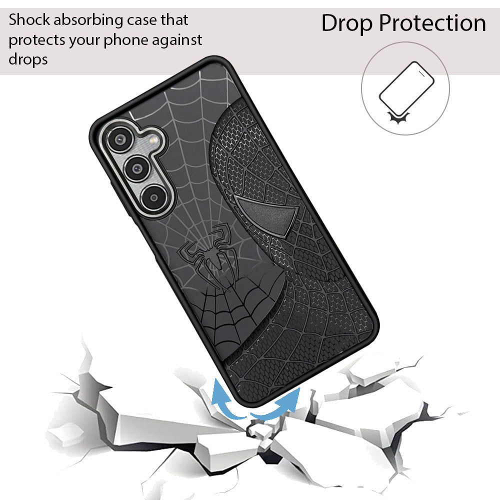 Sp Superhero Web Case with Metallic Camera Ring for Samsung M35(5G)