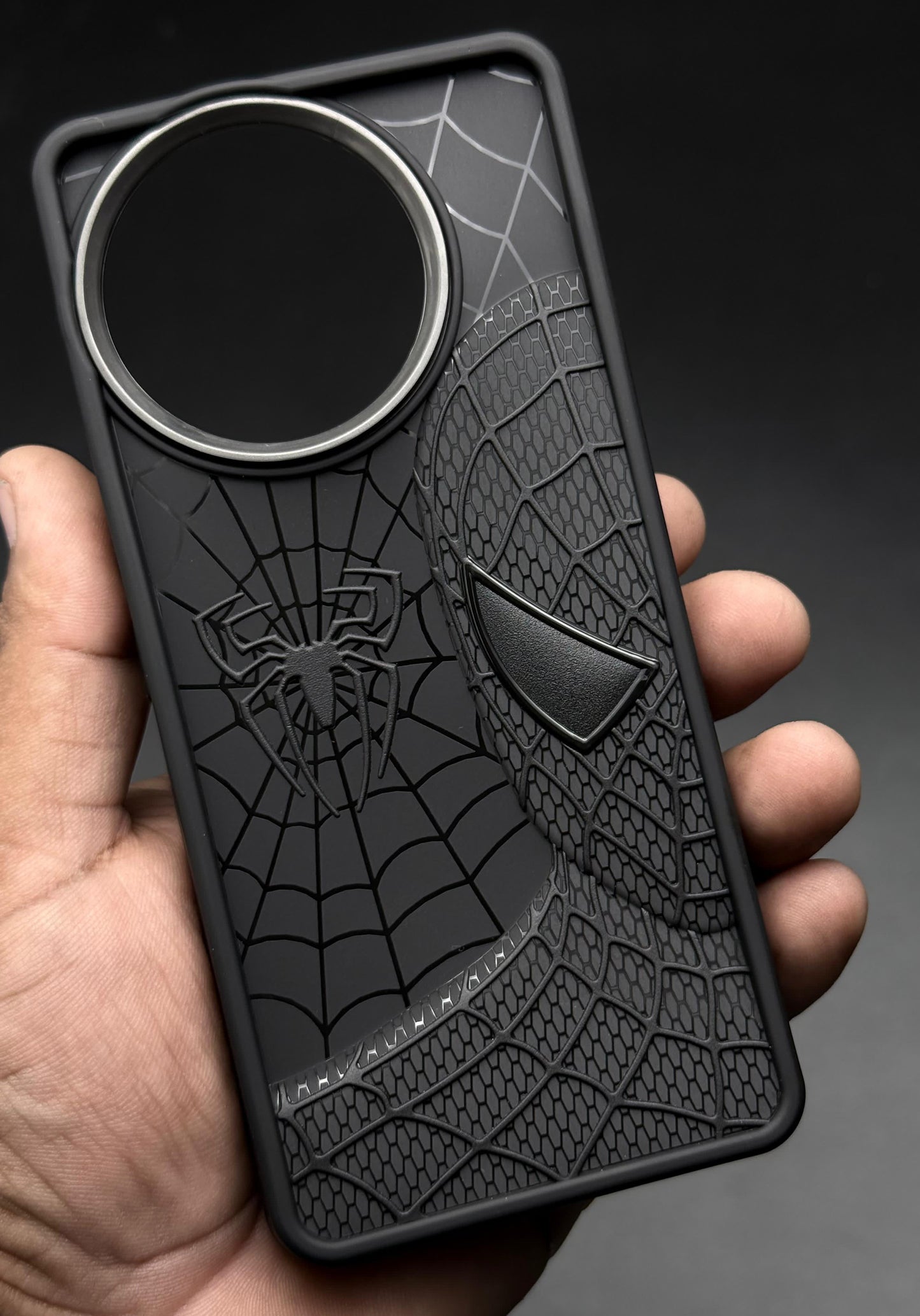 Sp Superhero Web Case with Metallic Camera Ring for Redmi 14 CIVI(5G)