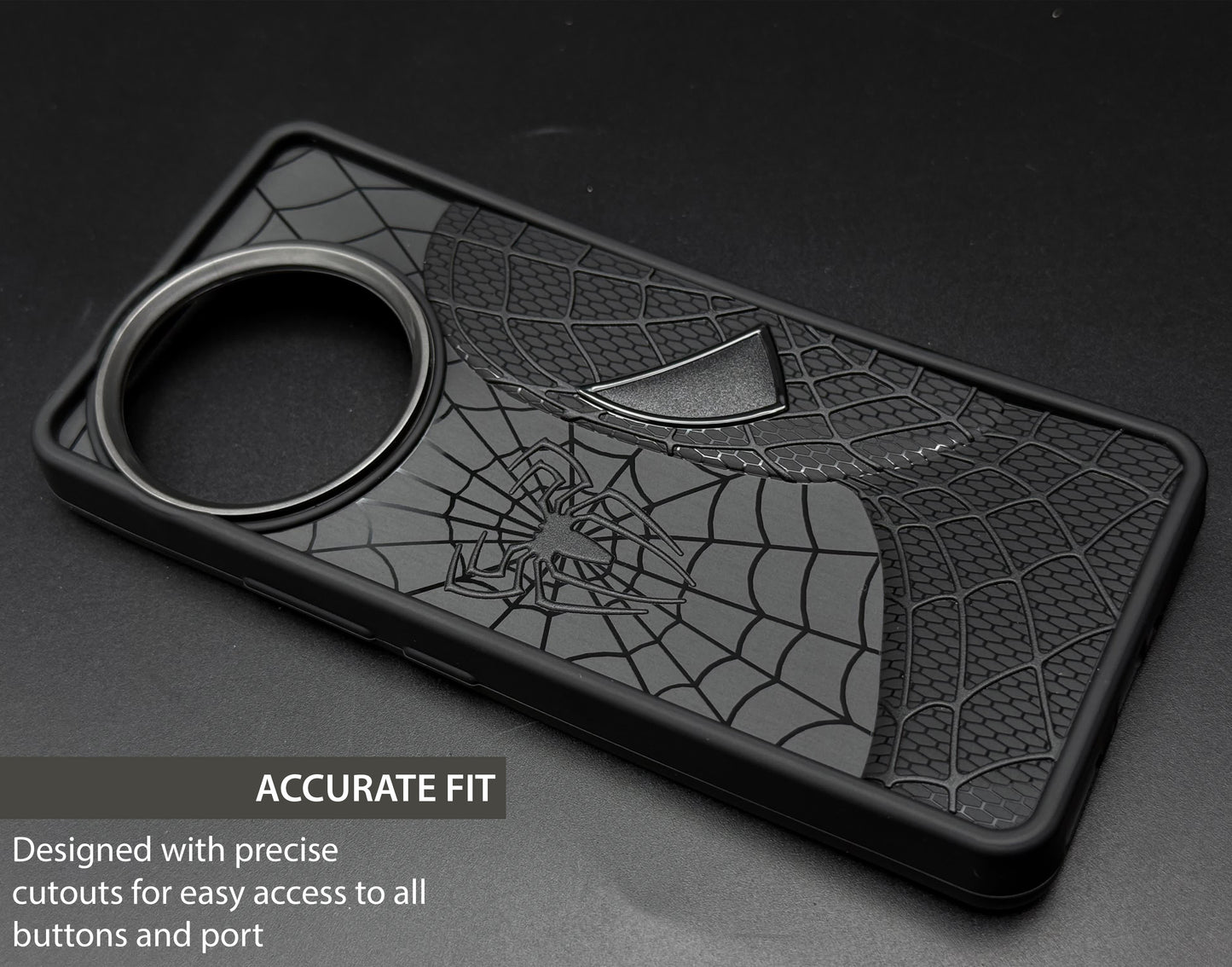 Sp Superhero Web Case with Metallic Camera Ring for Redmi 14 CIVI(5G)