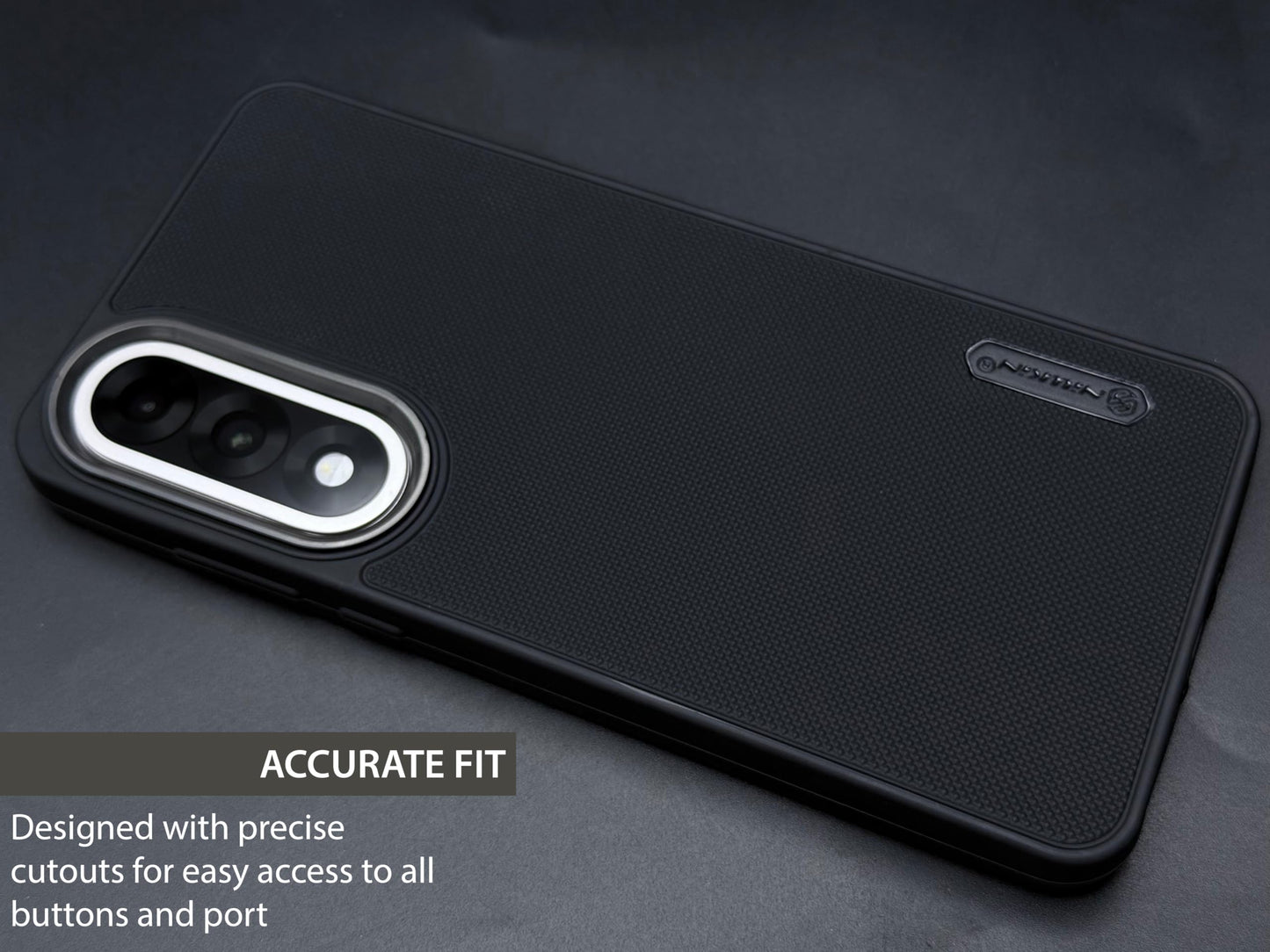 NIUKIN Super Frosted Dotted Case with Camera Ring for Oneplus Nord 5