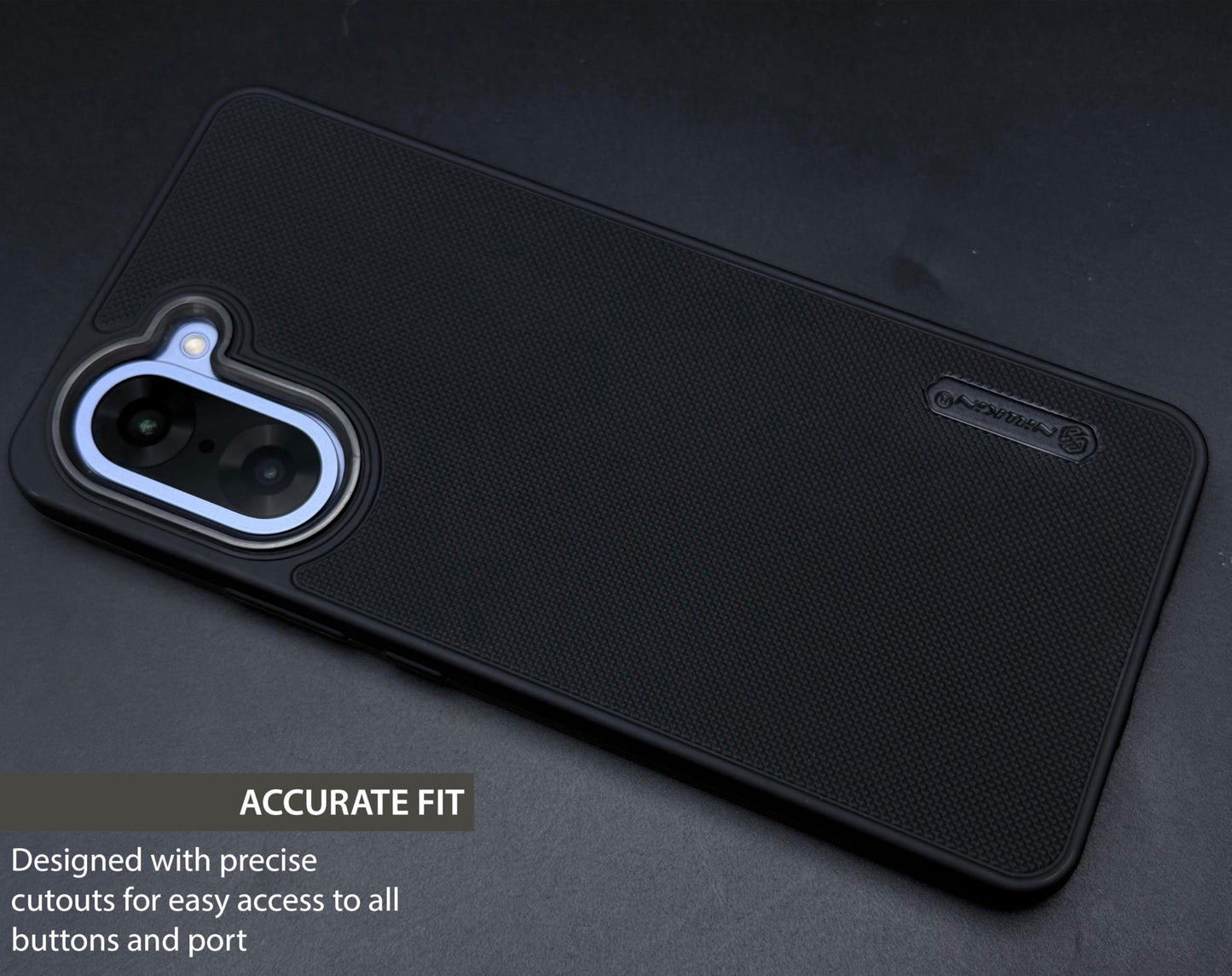 NIUKIN Super Frosted Dotted Case with Camera Ring for Oneplus Nord CE 5