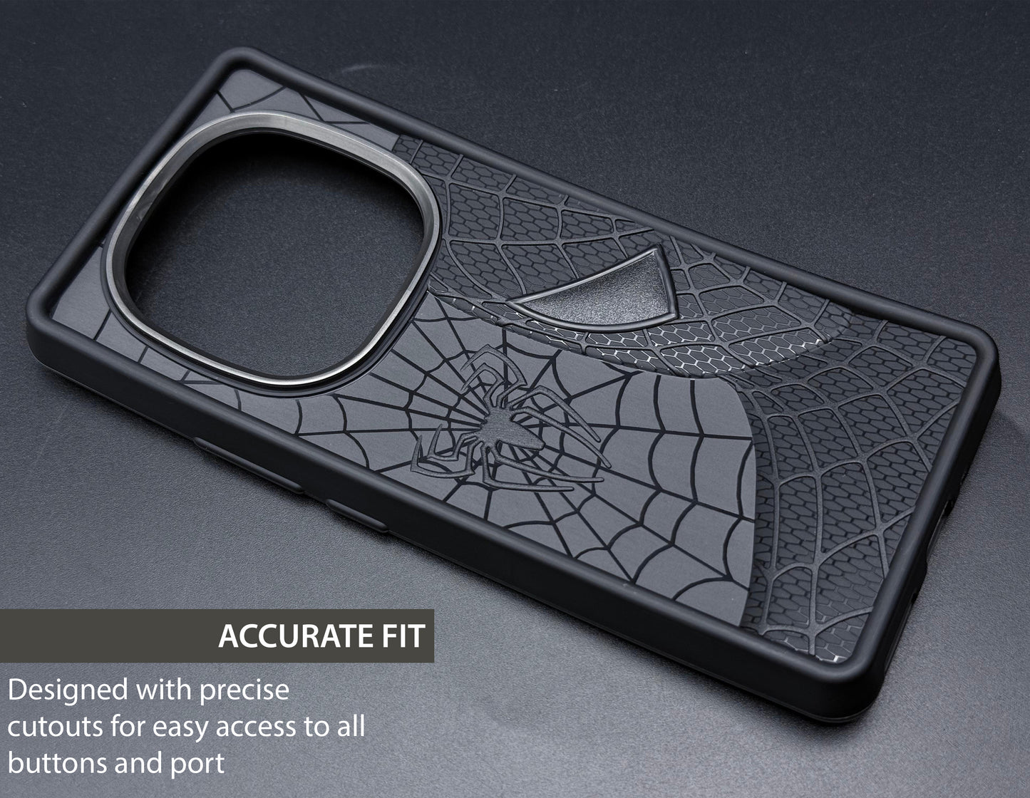 Sp Superhero Web Case with Metallic Camera Ring for Redmi Note 14 Pro(5G)