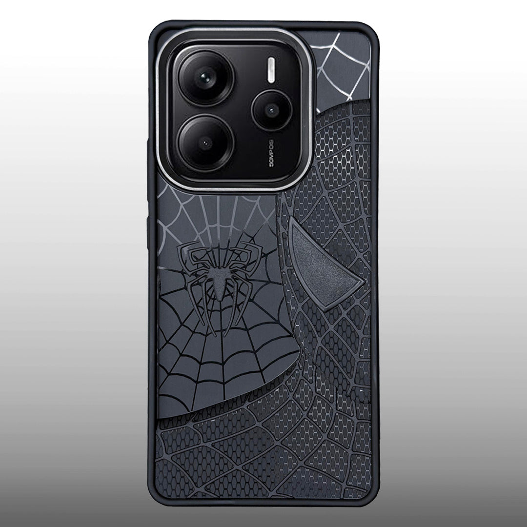Sp Superhero Web Case with Metallic Camera Ring for Redmi Note 14(5G)