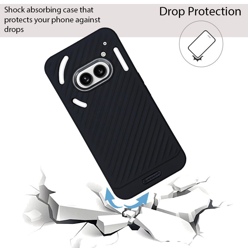 Ripple Wave Case with Metallic Camera Ring for Nothing Phone 2A