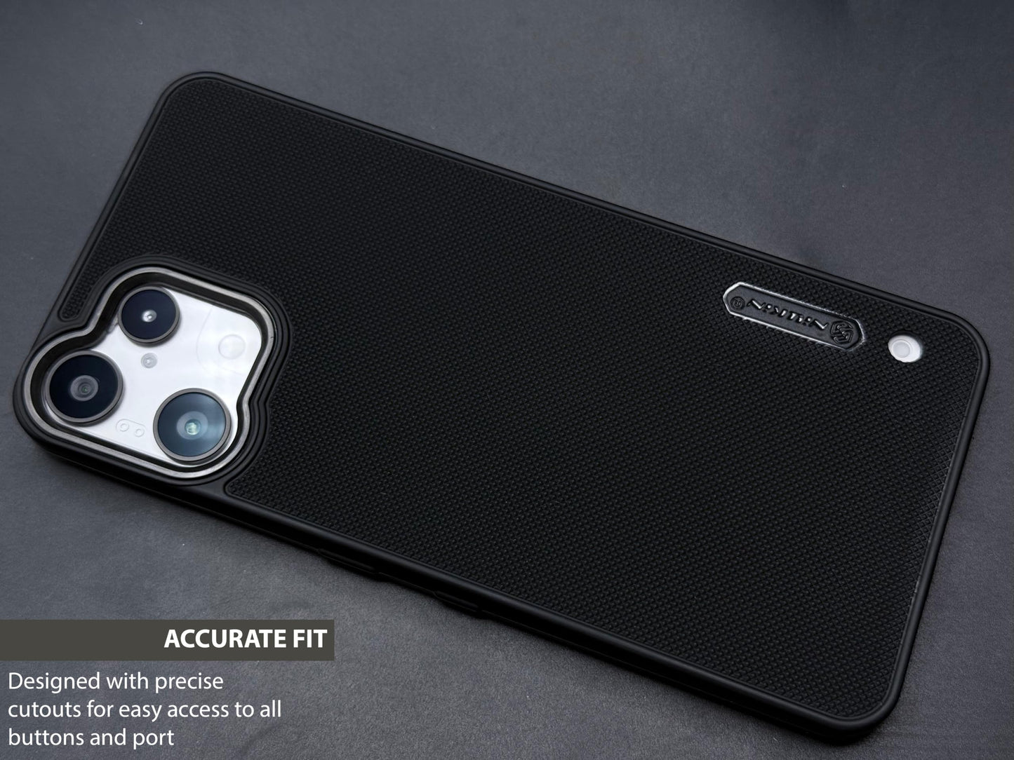 NIUKIN Super Frosted Dotted Case with Camera Ring for Nothing Phone 3A Lite