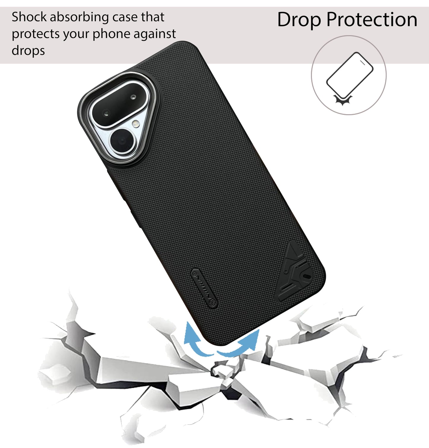 NIUKIN Super Frosted Dotted Case with Camera Ring for Tecno Pova Curve 2