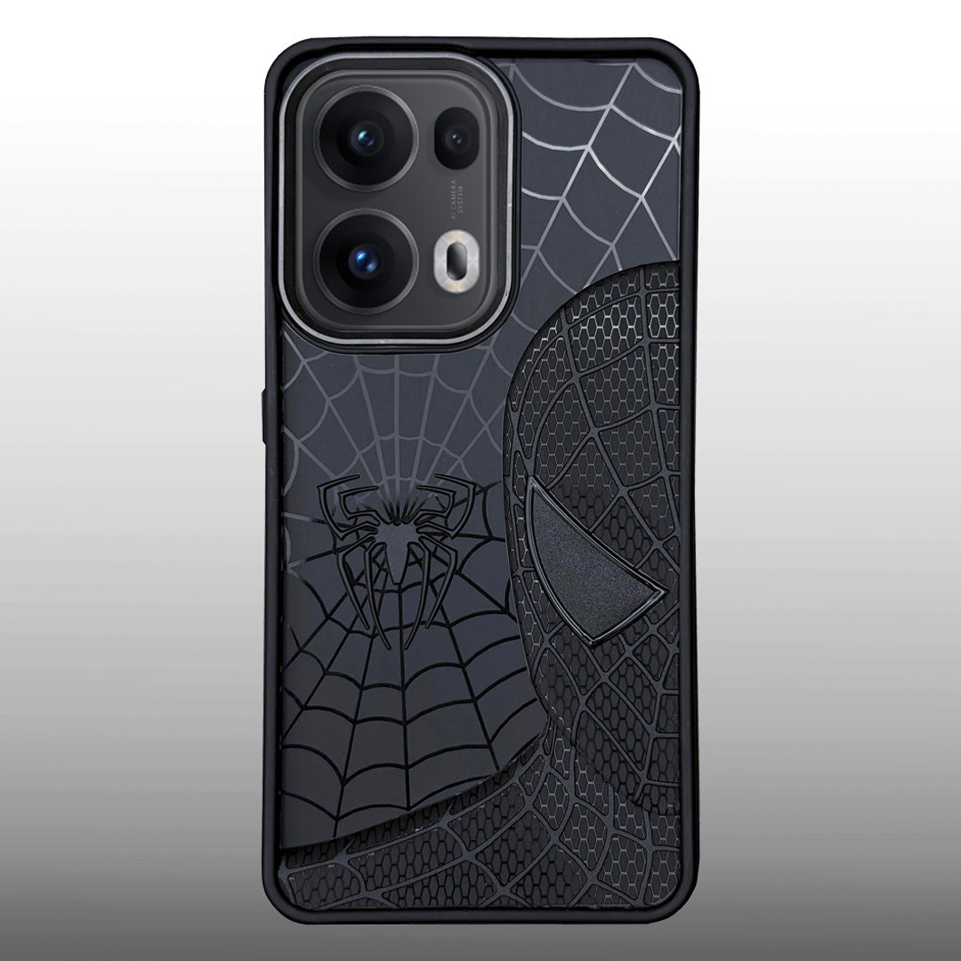 Sp Superhero Web Case with Metallic Camera Ring for Oppo Reno 13 Pro(5G)