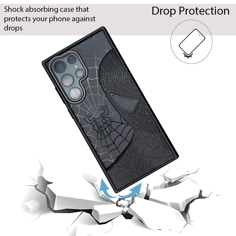 Sp Superhero Web Case with Metallic Camera Ring for Samsung S22 Ultra