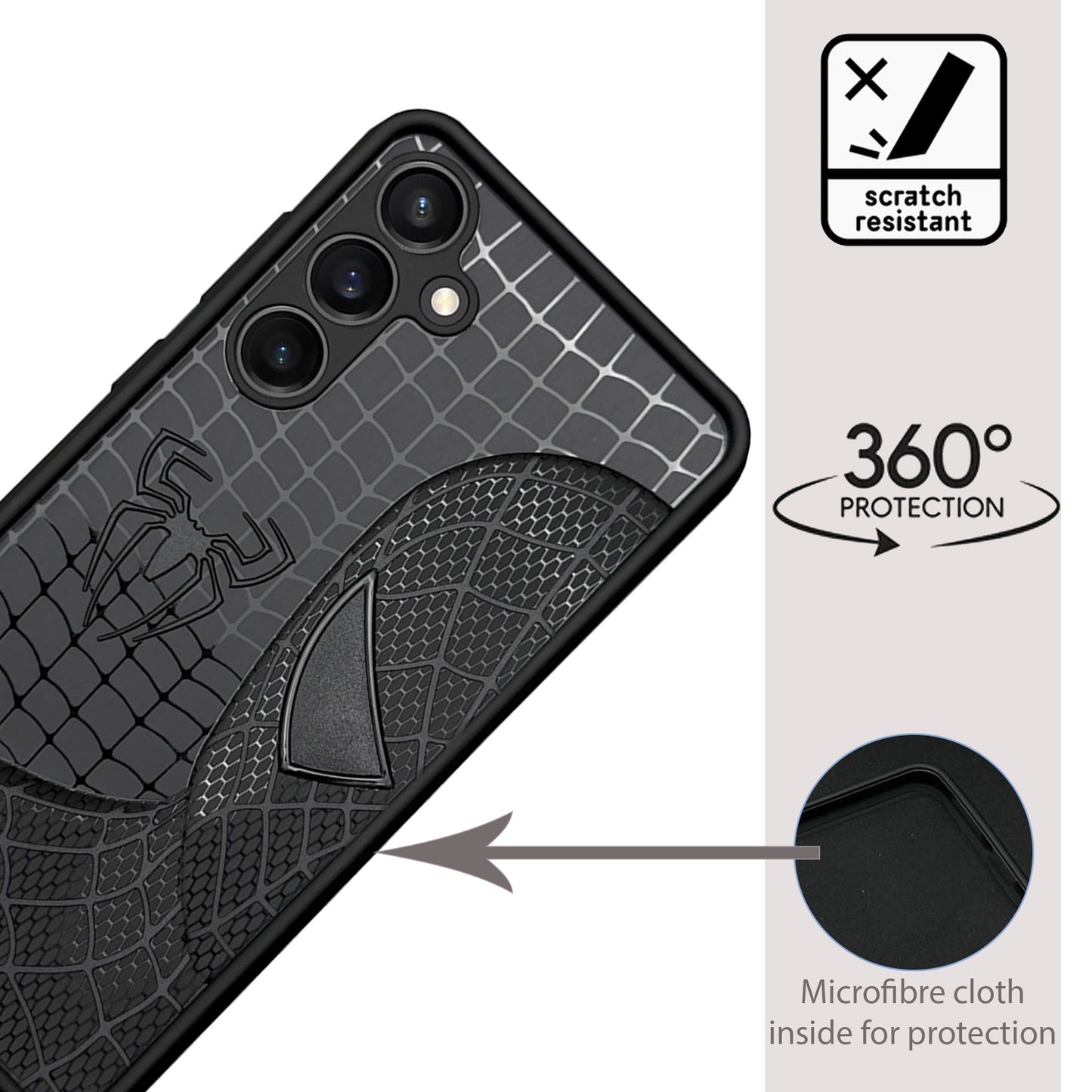 Sp Superhero Web Case with Metallic Camera Ring for Samsung S23 FE