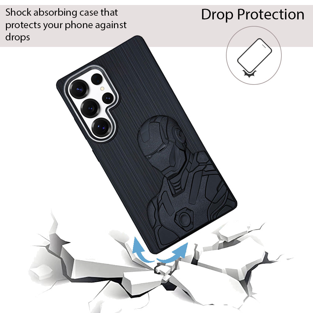 IR Superhero Armor Case with Metallic Camera Ring for Samsung S25 Ultra