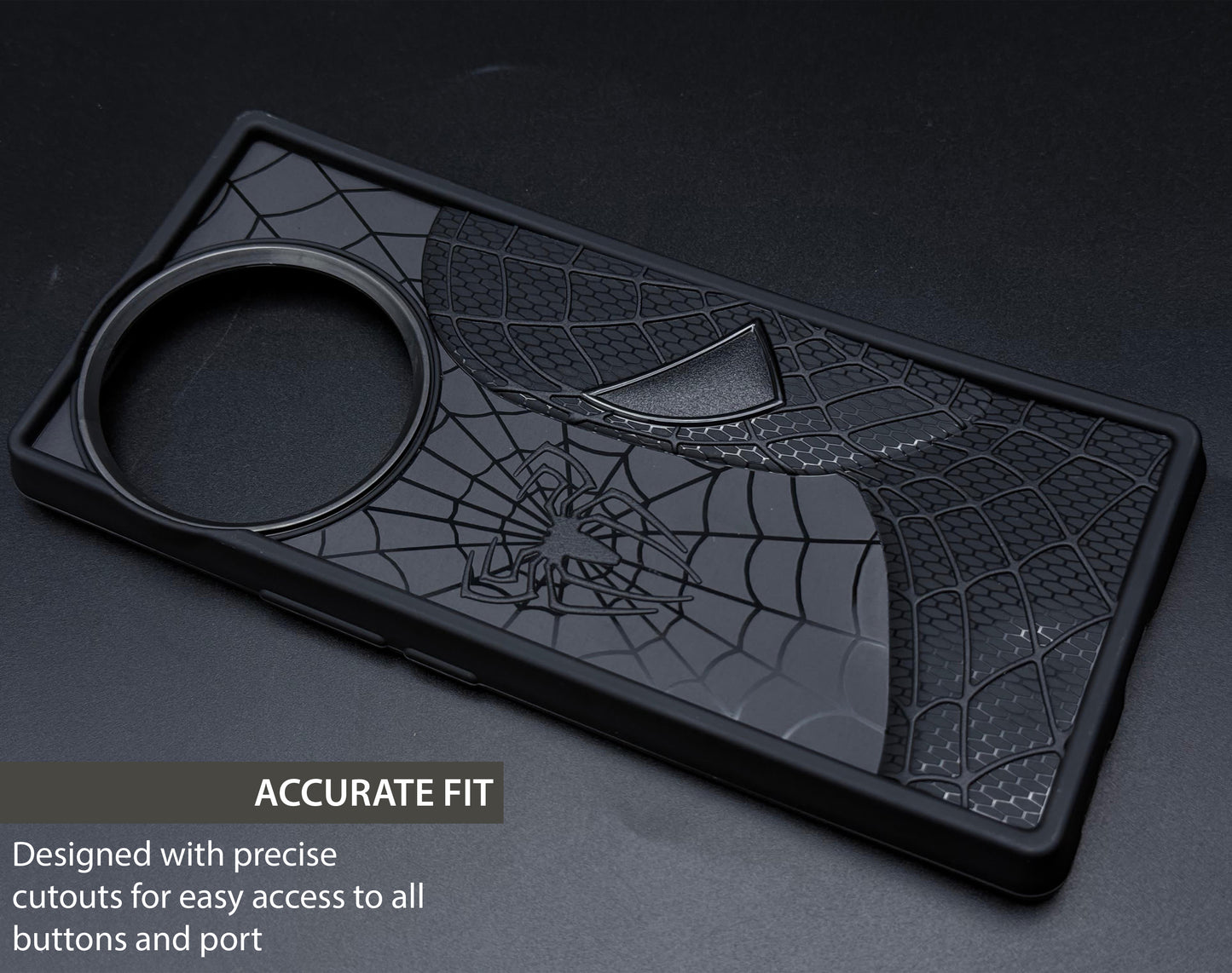 Sp Superhero Web Case with Metallic Camera Ring for Vivo V30e