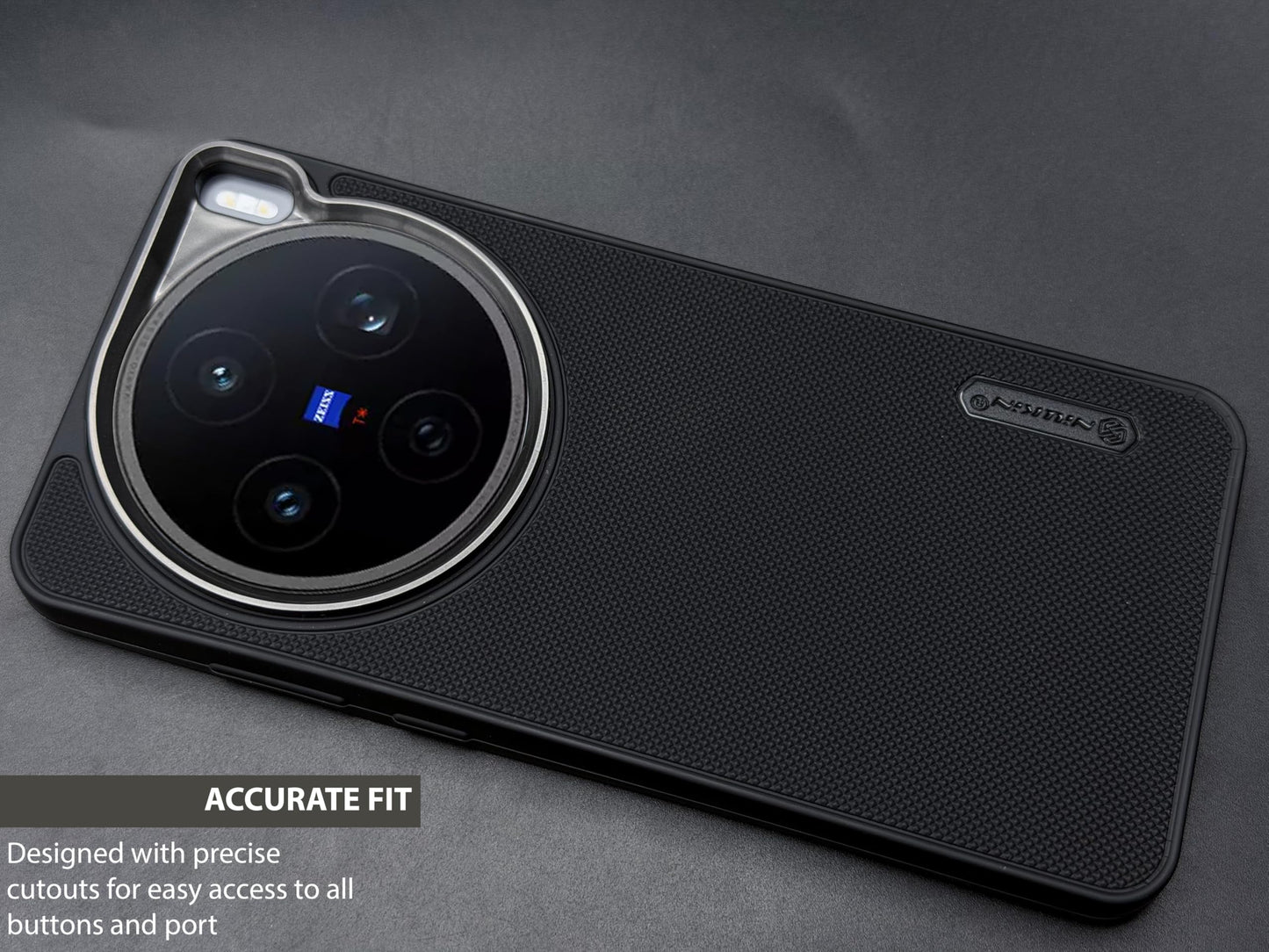 NIUKIN Super Frosted Dotted Case with Camera Ring for Vivo X200T