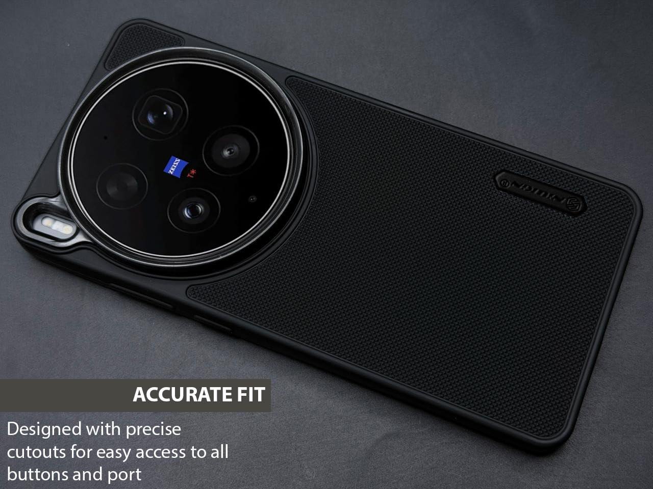 NIUKIN Super Frosted Dotted Case with Camera Ring for Vivo X300 Ultra