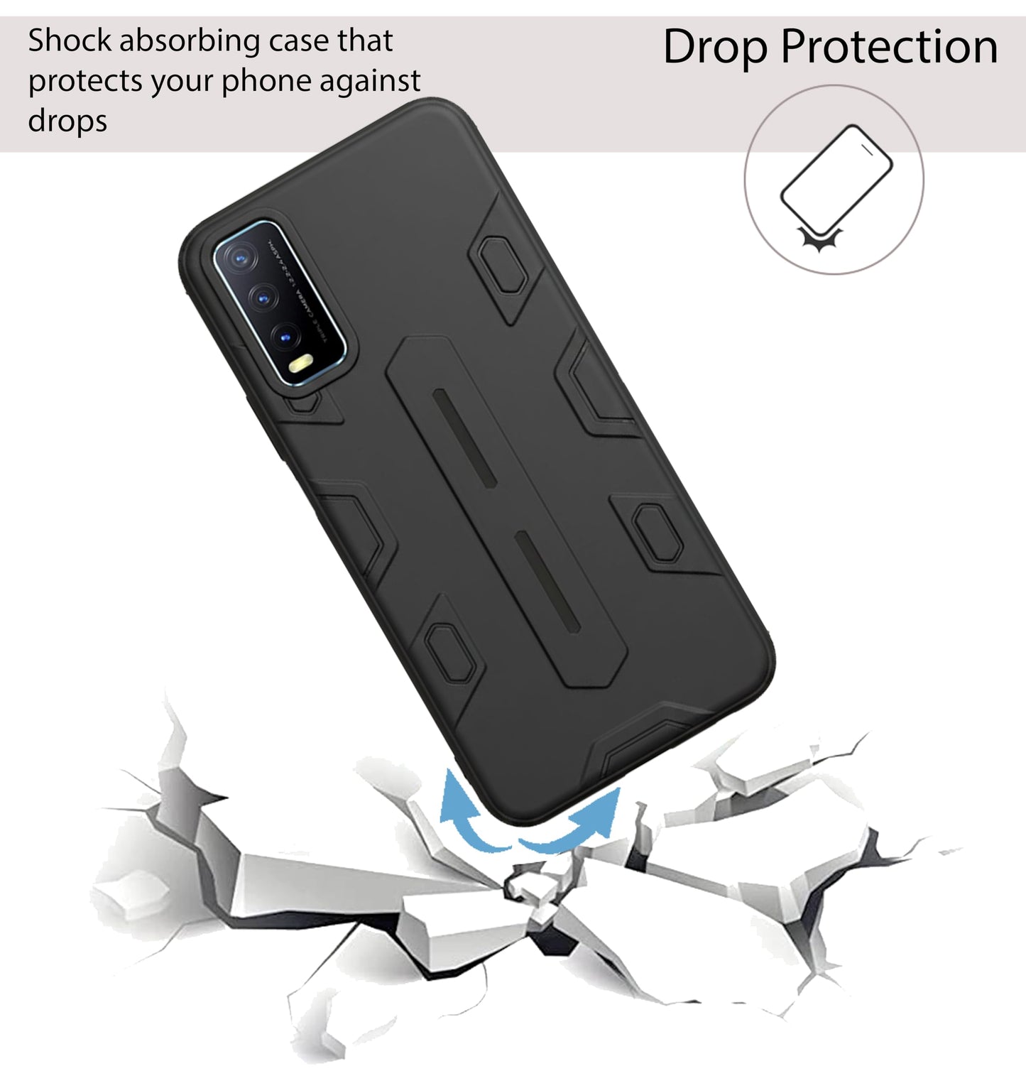 NIUKIN Armor Case for Vivo Y12s