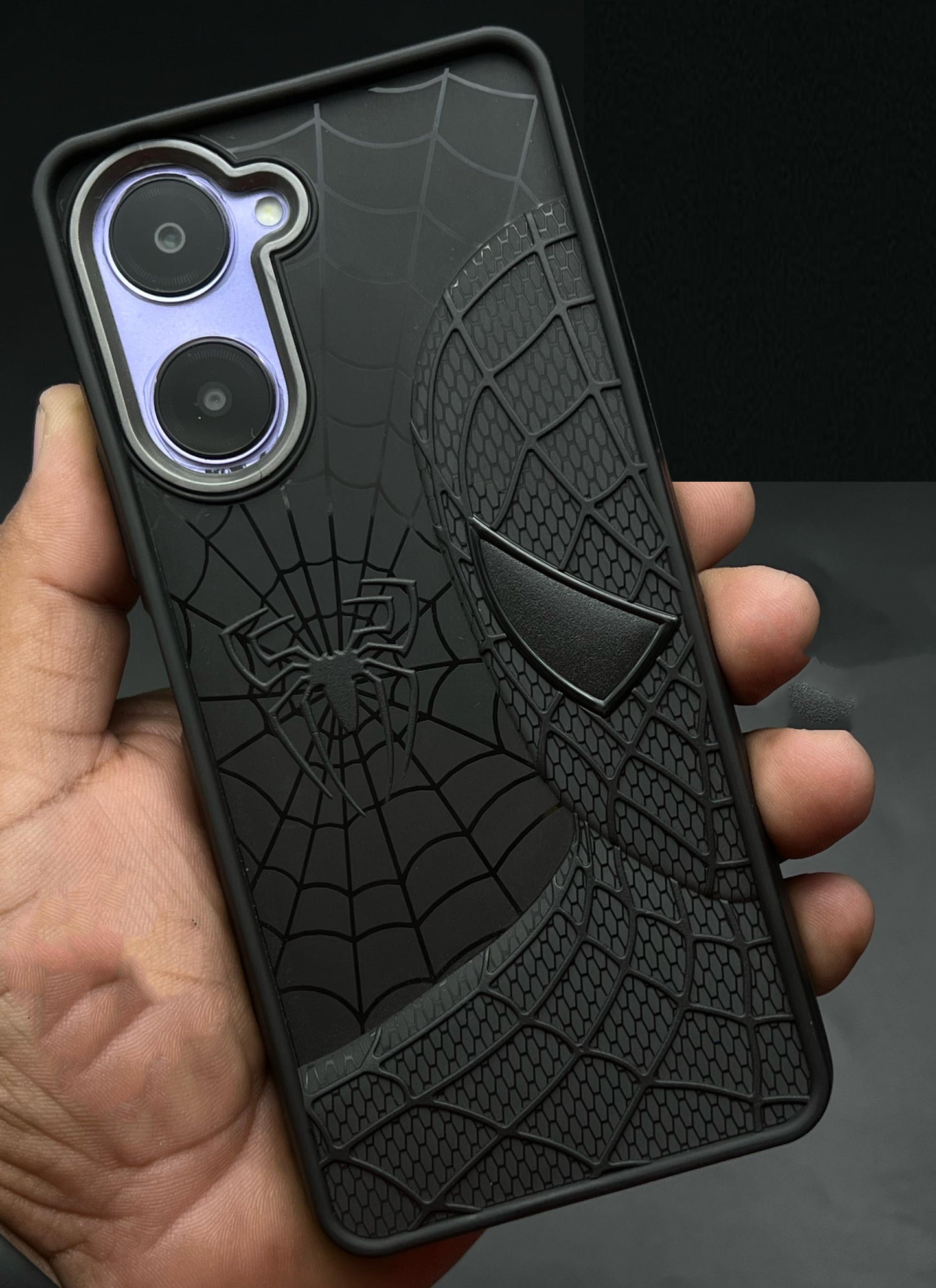 Sp Superhero Web Case with Metallic Camera Ring for Vivo Y28s (5G)