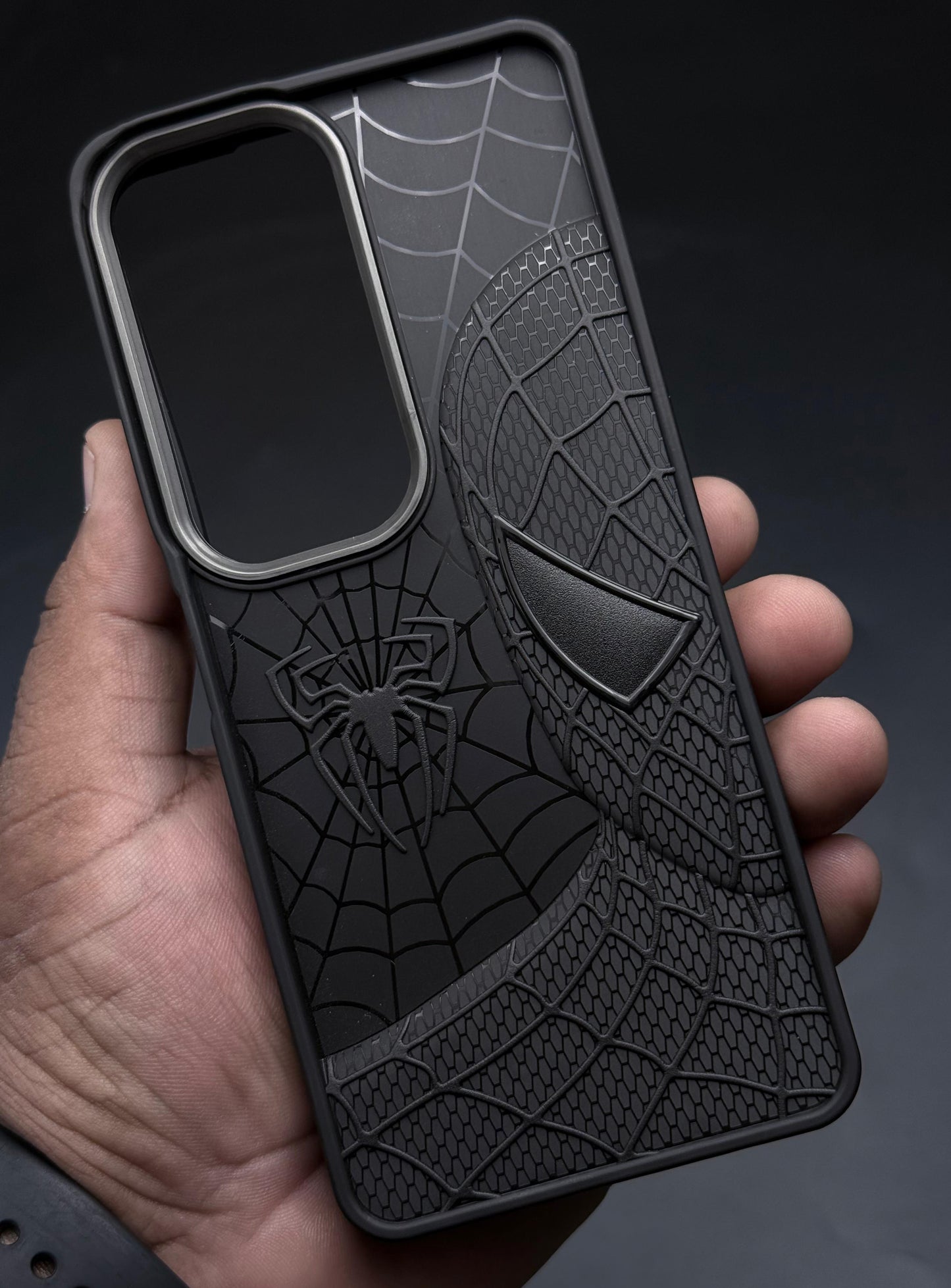 Sp Superhero Web Case with Metallic Camera Ring for Vivo Y19s(5G)