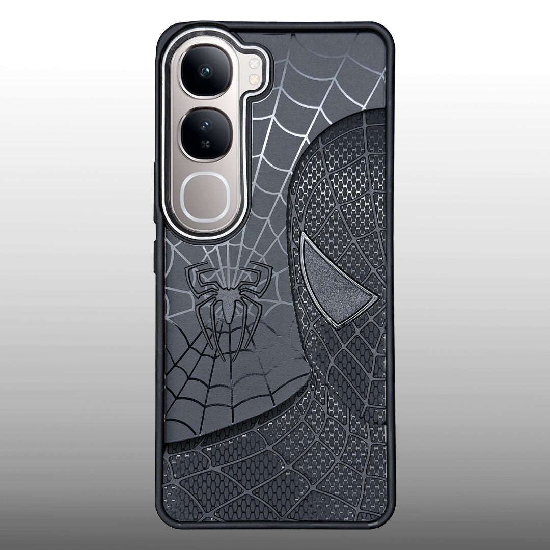 Sp Superhero Web Case with Metallic Camera Ring for Vivo Y300(5G)