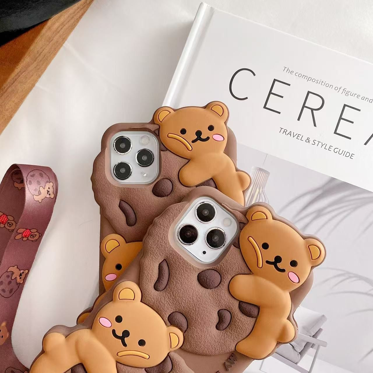 Cookie Bear Case with Cookie Keychain for iPhone 16 Pro Max