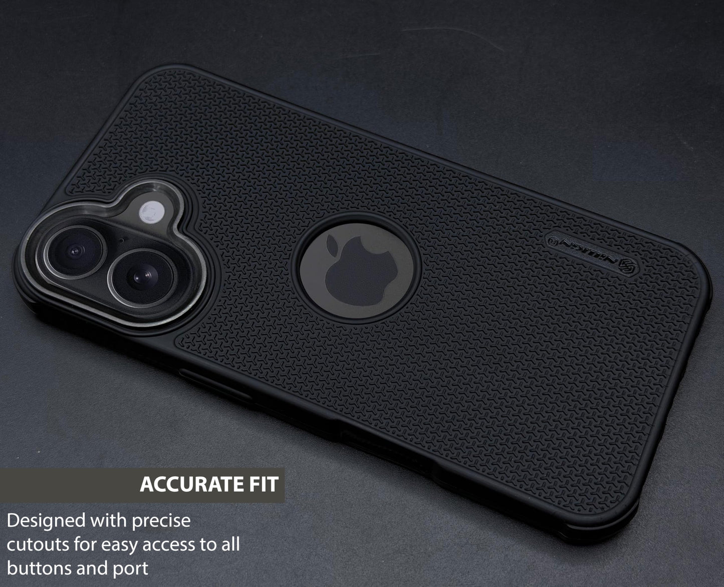Niukin Grip Guard Back Case with Camera Ring for iPhone 16