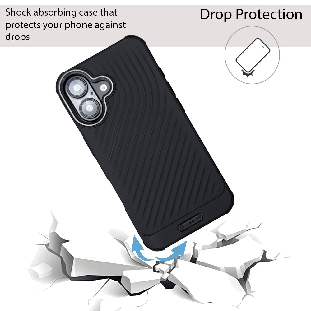 Ripple Wave Case with Metallic Camera Ring for iPhone 16