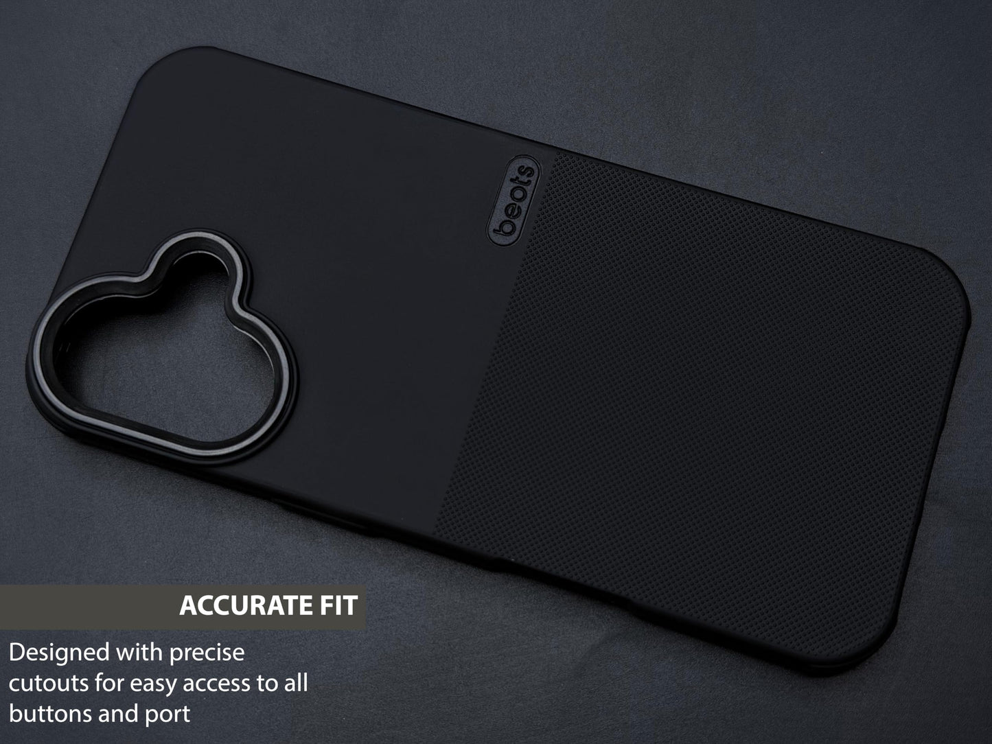 BEOTS Rugged back case with Camera Ring for iPhone 17