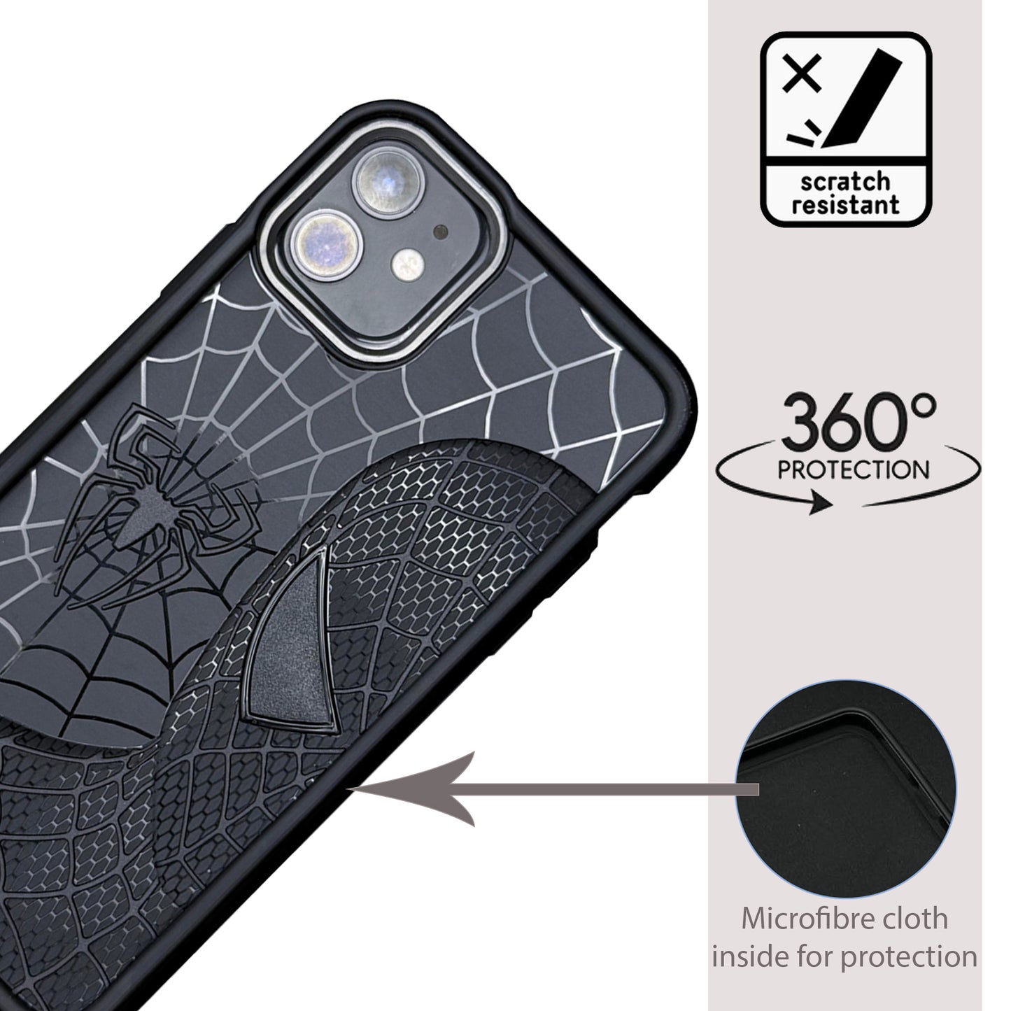 Sp Superhero Web Case with Metallic Camera Ring for iPhone 11