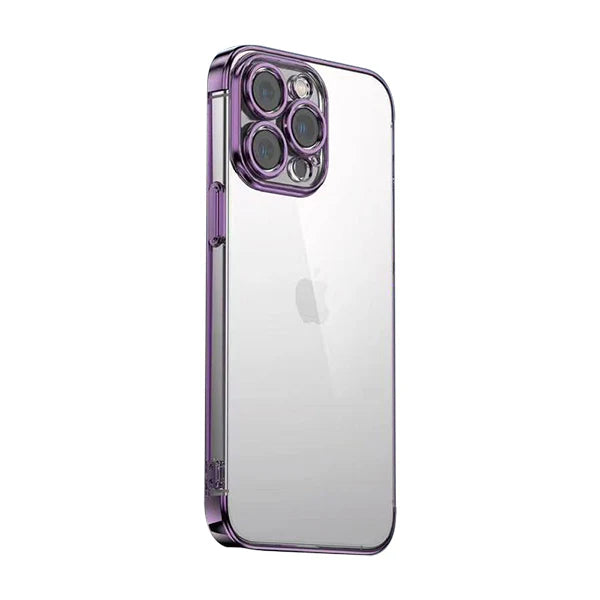 Keephone Slim Transparent Cases with Chrome Border for iPhone 14 Pro