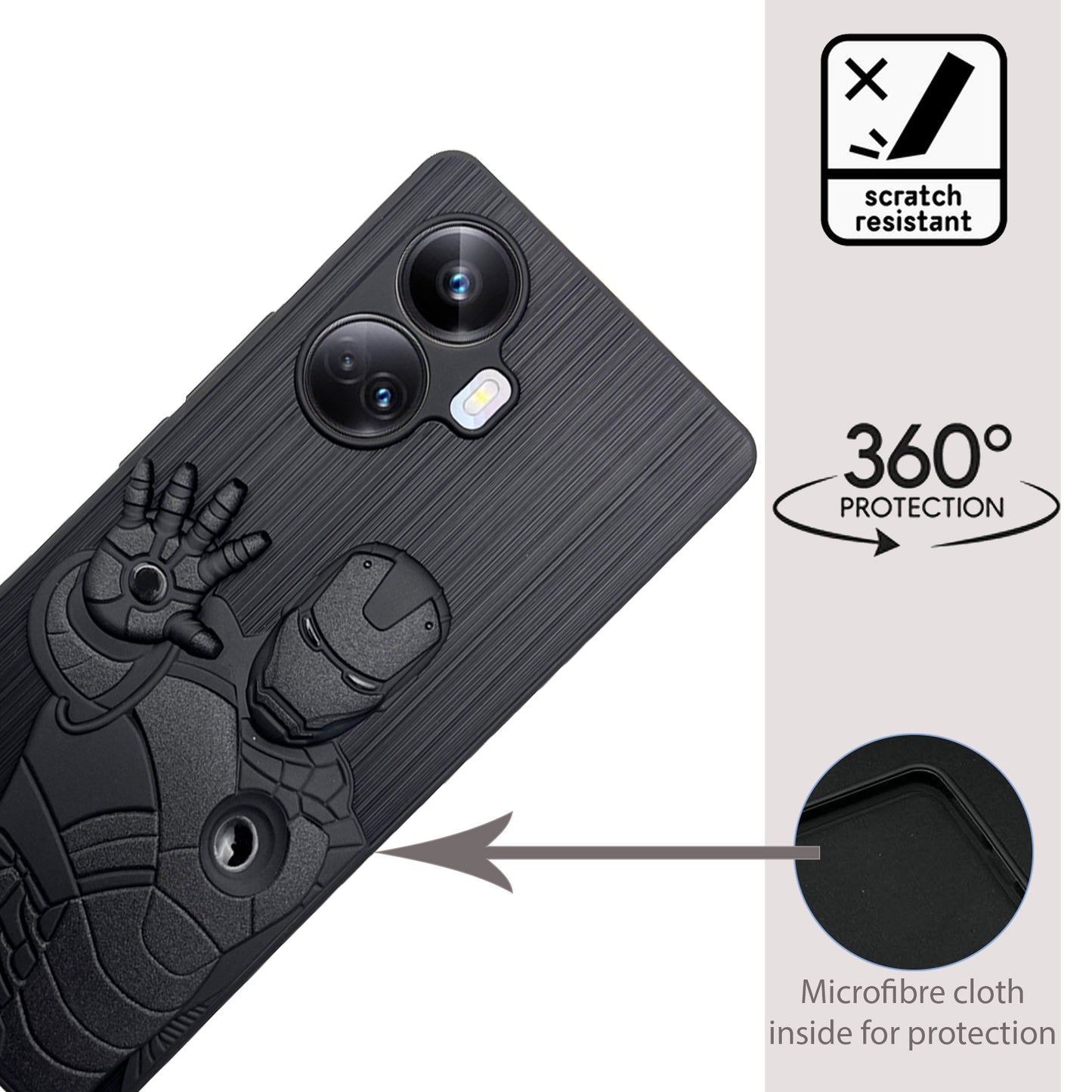 IR Superhero Action Case for Realme 10 Pro Plus(5G)