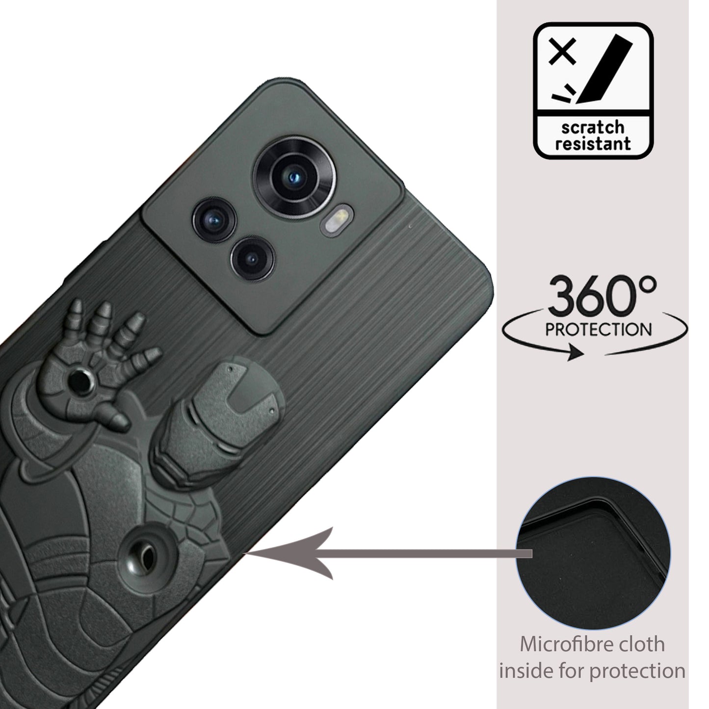 IR Superhero Action Case for Oneplus 10R