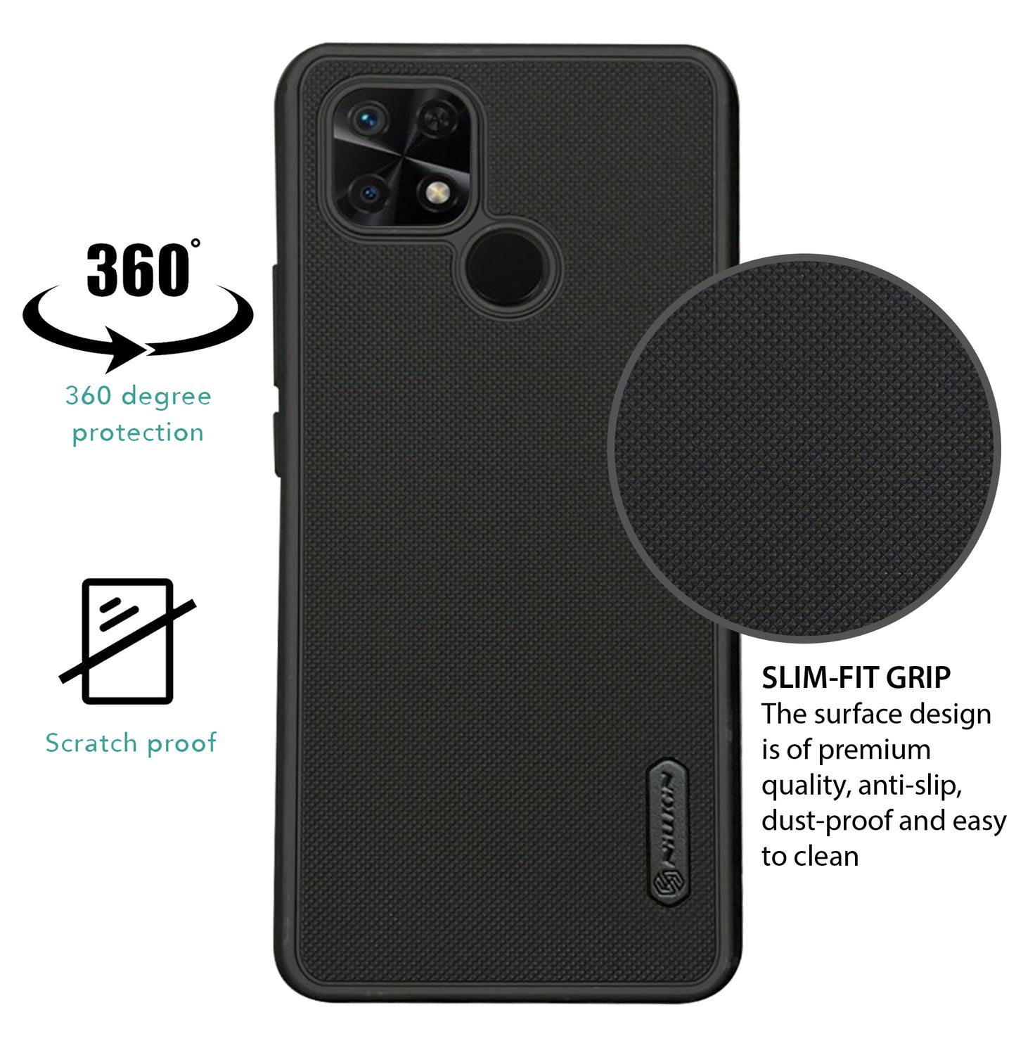 NIUKIN Super Frosted Dotted Case for Xiaomi Mi 10 Power