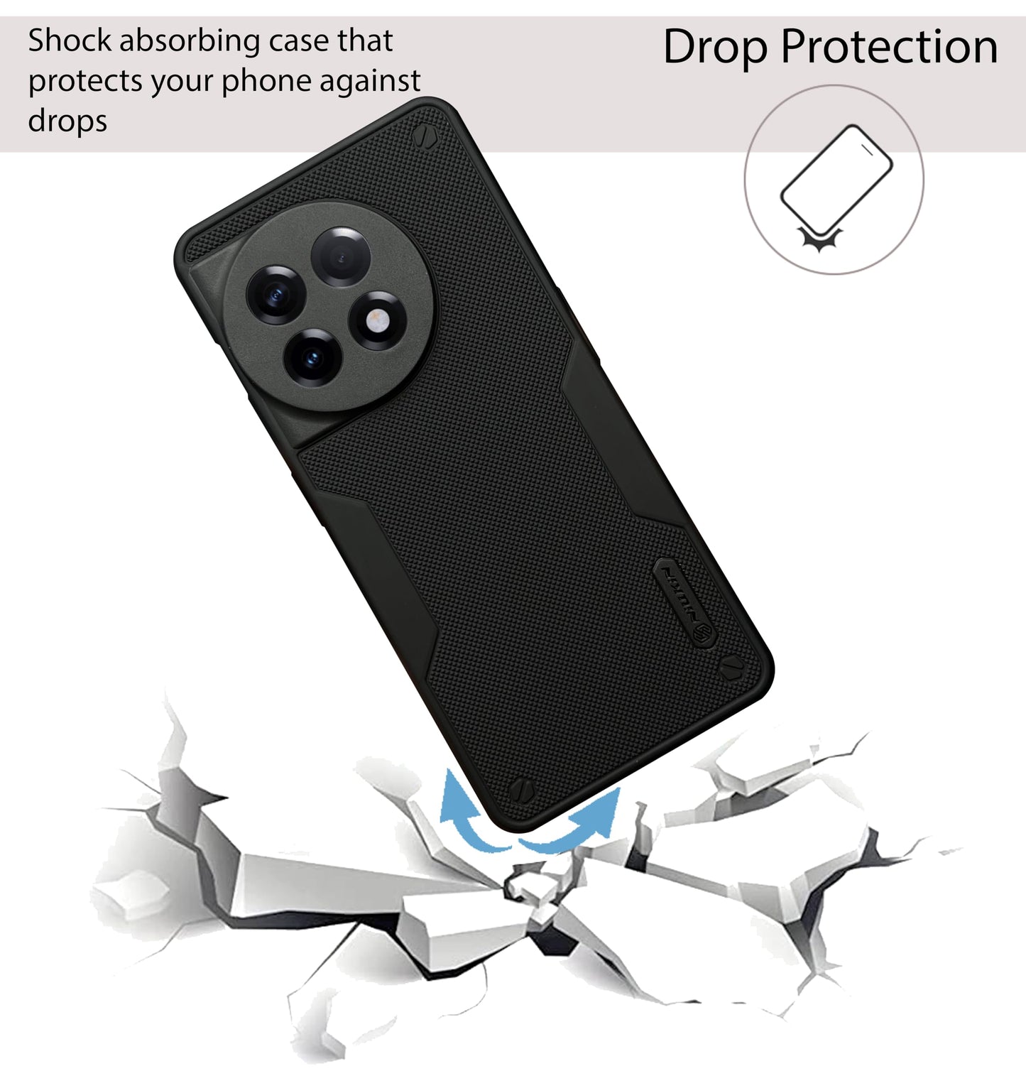 NIUKIN Super Frosted Pro Shield Dotted Case for Oneplus 11R